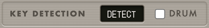 The Key Detection controls: the Detect button and the Drum switch